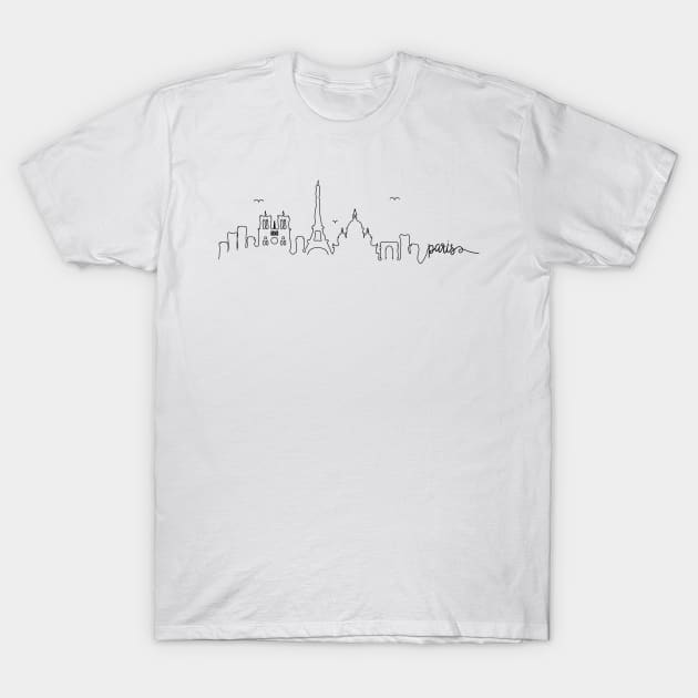 Paris City Signature T-Shirt by kursatunsal